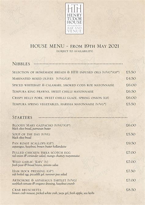 henry tudor house menu shrewsbury|henry tudor pub shrewsbury.